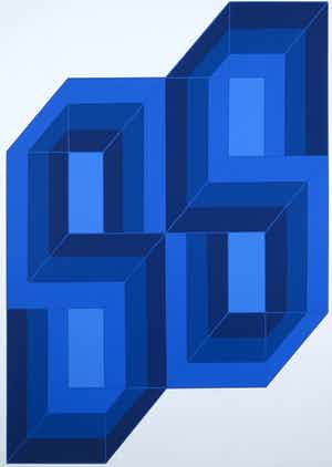 Ronald Abram - Zeefdruk, Geometrisch abstracte compositie verkauft für € 50!