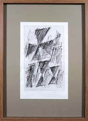 Jan Schoonhoven - Zeefdruk uit het portfolio Formatie - Ingelijst verkocht voor € 1!