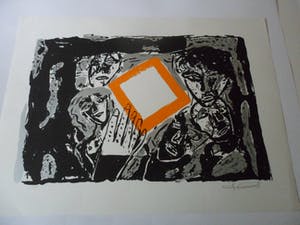 Godfried Vervisch - Zeefdruk "Bind-teken" kopen? Bied vanaf 15!