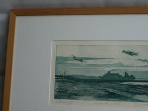 Huub Scheres - Ets , Aankomst in de avond – gesigneerd & ingelijst – 1979 – nr 2 van 10 kopen? Bied vanaf 10!