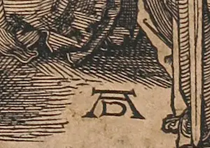 Albrecht Durer - Houtsnede, Heilige Veronica met zweetdoek staand tussen Petrus en Paulus kopen? Bied vanaf 200!