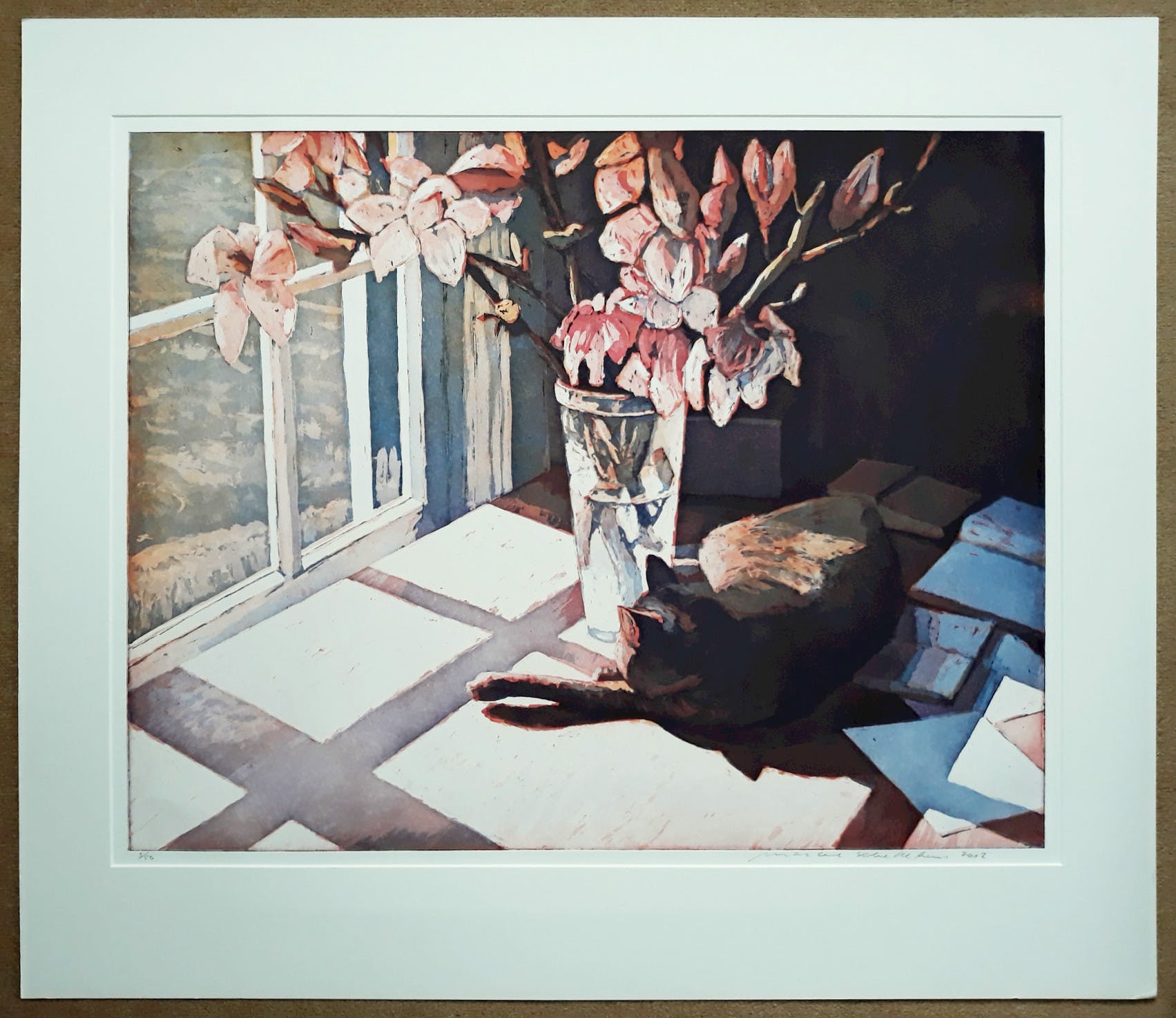 Marcel Schellekens - Zonnepoes, aquatint ets (groot!) kopen? Bied vanaf 200!