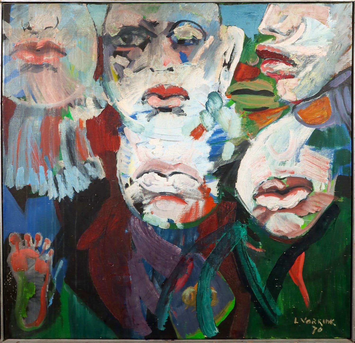 Louis Vorkink - Olieverf op doek, Droom de 5 monden - Ingelijst verkocht voor € 1!