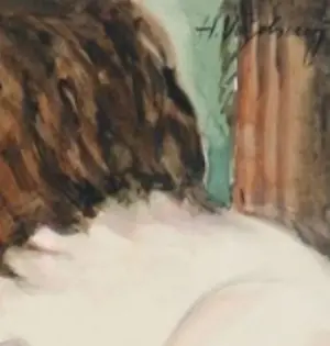 Klaus Vogelsang - Sitzender Akt im Atelier kopen? Bied vanaf 400!