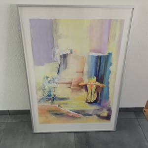 Helen Westgeest - Gemengde techniek op papier, Overpeinzingen - Ingelijst (Groot) kopen? Bied vanaf 75!