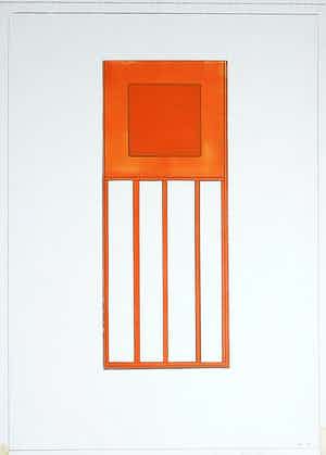 Ruud Bloemheuvel - Tekening met gouache en potlood op papier, Zonder titel verkocht voor € 1!