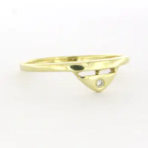 14k geel gouden ring met briljant geslepen diamant tot. 0.02ct kopen? Bied vanaf 150!