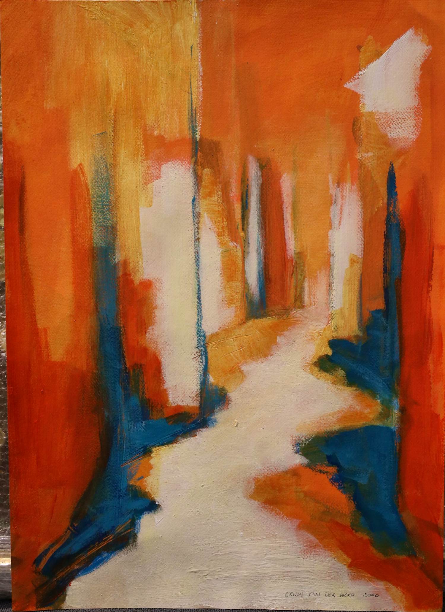 Erwin van der Worp - Acryl Kunstwerk op Papier / Abstract kopen? Bied vanaf 50!