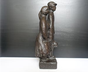 Brons (Onbekend) - "op stap" brons 7 kg! kopen? Bied vanaf 150!