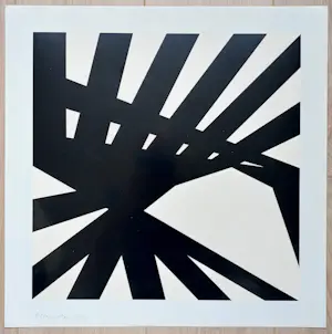 Peter Struycken - zeefdruk: geometrisch abstract (1966) kopen? Bied vanaf 250!