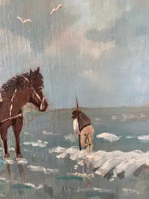 Niet of onleesbaar gesigneerd - schelpenvisser kopen? Bied vanaf 1!