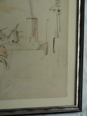 Corstiaan de Vries - Ingelijste tekening , Don Quichot & Sancho Panza – 100 x 61 cm kopen? Bied vanaf 100!