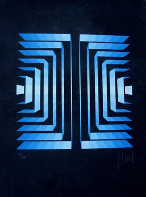 Jean Pierre Yvaral - Zeefdruk: Abstract kopen? Bied vanaf 50!