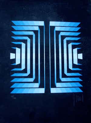 Jean Pierre Yvaral - Zeefdruk: Abstract verkocht voor € 50!