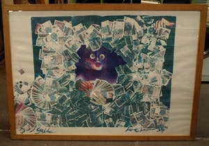 Lieve Prins - Digitale / Copy-art , Geld – ingelijst – 1984 kopen? Bied vanaf 1!