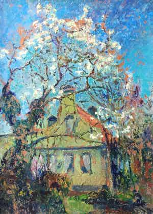 Willem Jansen - C4015-1 - Huis bij bloesemboom verkocht voor € 150!