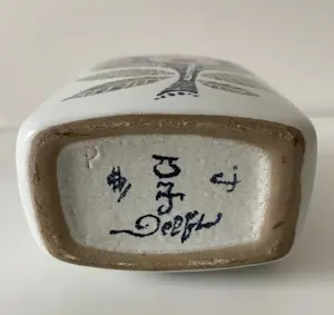 Porceleyne Fles - Zeldzame Sandelfo vaas Hans Sanders 1965 kopen? Bied vanaf 125!