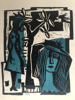 Rien Goené - Figuren met boom en vogel kopen? Bied vanaf 90!