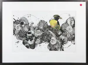 Jaco Putker - Zeefdruk, Op de schouders van giganten IV - Ingelijst kopen? Bied vanaf 1!