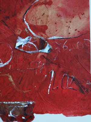 Maggy Voorsluys-Gomez - Collage en acrylverf , “Akashima” – ingelijst - 1992 kopen? Bied vanaf 50!