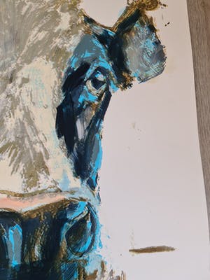 Theo Onnes - Zeefdruk. Titel. "Cow 1 ( Groot ) kopen? Bied vanaf 80!