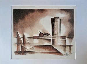 Jeroen Henneman - Westeinderplas met Zeilschepen en Watertoren - Litho - Kleine oplage kopen? Bied vanaf 10!