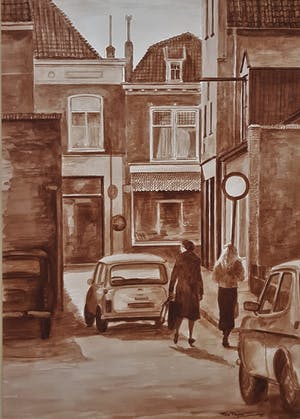 Ton Pape - Stadsgezicht kopen? Bied vanaf 50!