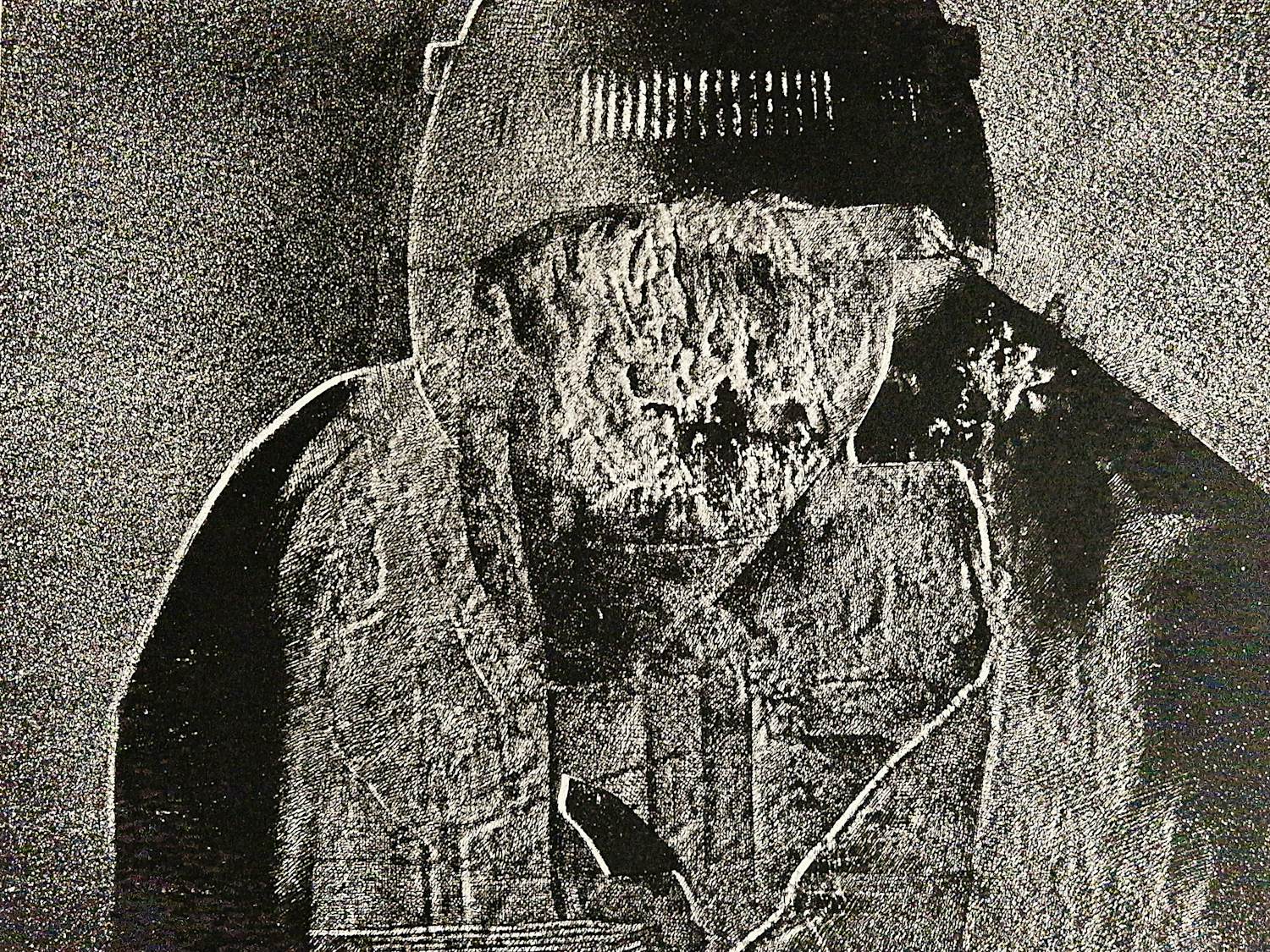 Roland Massa - Grote monochrome Litho "de donkerte van de mens" oplage 40 - gesigneerd kopen? Bied vanaf 33!