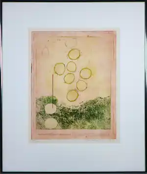 Buy Jan Montyn - Ets, Zonder titel - Ingelijst? Bid from 50!