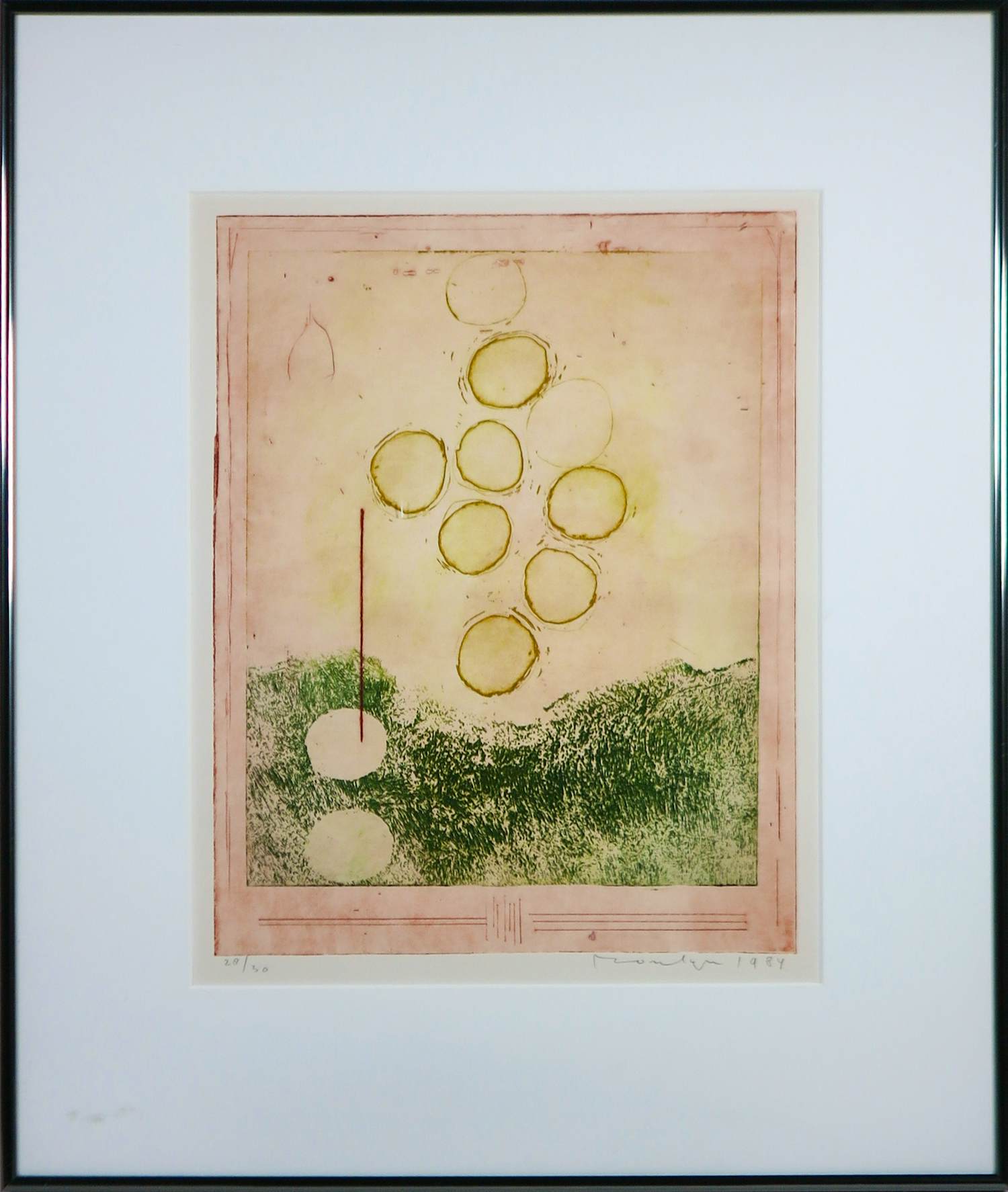 Jan Montyn - Ets, Zonder titel - Ingelijst kopen? Bied vanaf 80!