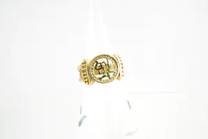 78 - Hoog gehalte geel-gouden 20 krt ring met Chinese tekens - gekeurd kopen? Bied vanaf 260!