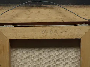 Mieke Hoogendorp - Naïeve schilderkunst , Ingelijst schilderijtje, Konijntje – 1984 kopen? Bied vanaf 40!