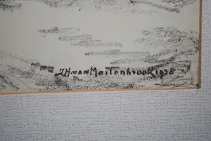 Johan Hendrik van Mastenbroek - Kade Rotterdam - ingelijste litho 1938 kopen? Bied vanaf 60!