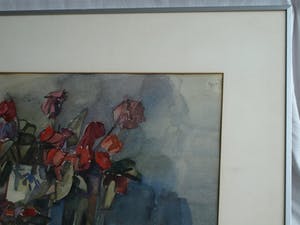 Jan Engelman - Aquarel , Bloemstilleven – gesigneerd & ingelijst – ca 1980 kopen? Bied vanaf 100!