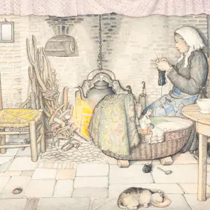 Jan Strube - Boeren interieur omstreeks 1900 Noord-Brabant, Nederland kopen? Bied vanaf 75!