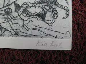 Ria Exel - Nieuwe Haagse School - Grote droge naald Ets "het naakte lijf" potloodgesigneerd kopen? Bied vanaf 26!