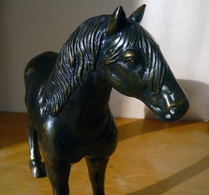 Brons (Onbekend) - Paard -massief brons- kopen? Bied vanaf 90!