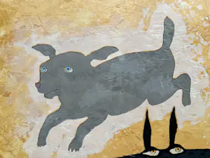 Gert Strengholt - Gemengde druktechniek op papier | 'Nasty dogs 4' | 2011 (FRAAI INGELIJST) kopen? Bied vanaf 10!