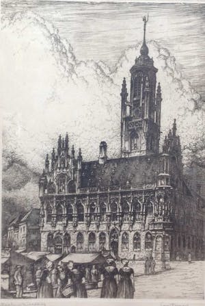 Louis Heijmans - C1937-12 - Stadhuis Middelburg kopen? Bied vanaf 45!