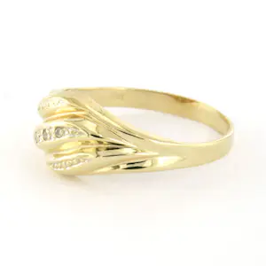 14k geel gouden ring met single cut geslepen diamant tot. 0.01ct – F/G - VS/SI kopen? Bied vanaf 160!