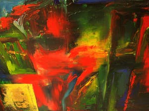 Niet of onleesbaar gesigneerd - Acrylverf op doek XXL , Abstract – 185 x 200 cm kopen? Bied vanaf 1!