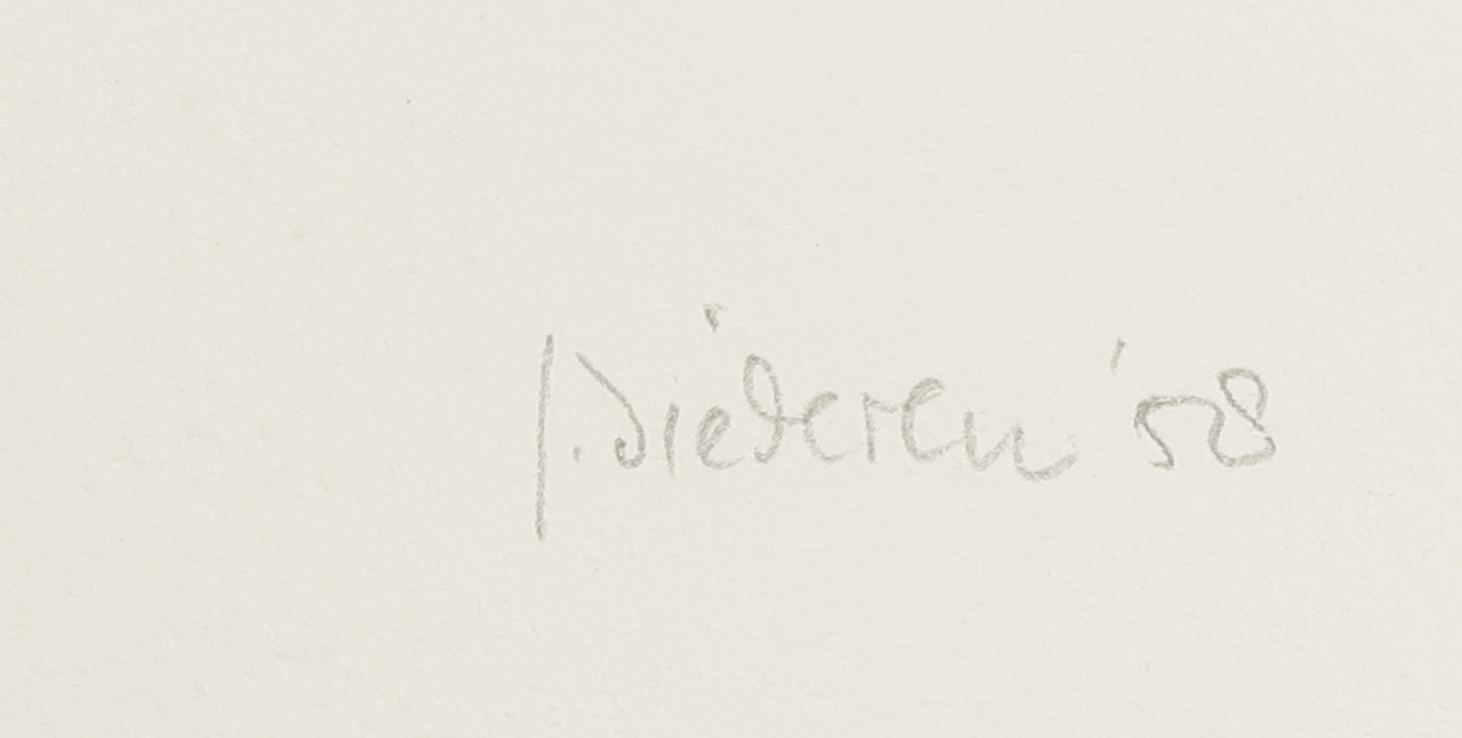 Jef Diederen - Litho, Zonder titel kopen? Bied vanaf 35!