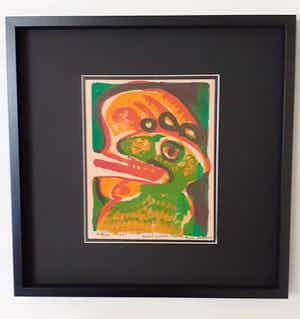 Bengt Lindstrom - Gott nytt år (mooi gelijst!) verkocht voor € 269!