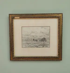 Hendrik Willem Mesdag - Originele schets "Op het Land" - Houtskooltekening kaufen? Bieten Sie von 750!