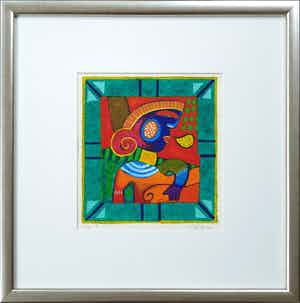 Clemens Briels - Figuren "I" (2002) - Ingelijst verkocht voor € 95!