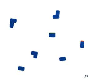 Jack Vissers - Something's Happening (Blue) - acryl op paneel verkocht voor € 175!