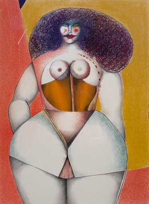 Richard Lindner - Power woman, litho (netjes ingelijst) kopen? Bied vanaf 300!