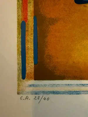 Roland Bierge - Lithographie d'art abstrait kopen? Bied vanaf 140!