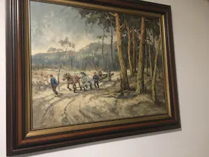 AcheterJos van Dijk - Lange Jan met 2 paarden en bomen? Enchérissez de 150!