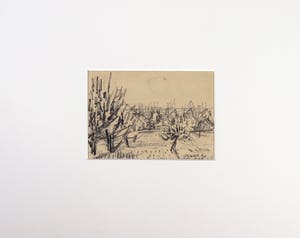Wim Steijn - Krijttekening, Landschap kopen? Bied vanaf 1!